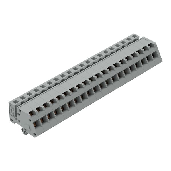 1-conductor female connector, angled CAGE CLAMP® 2.5 mm² gray image 1