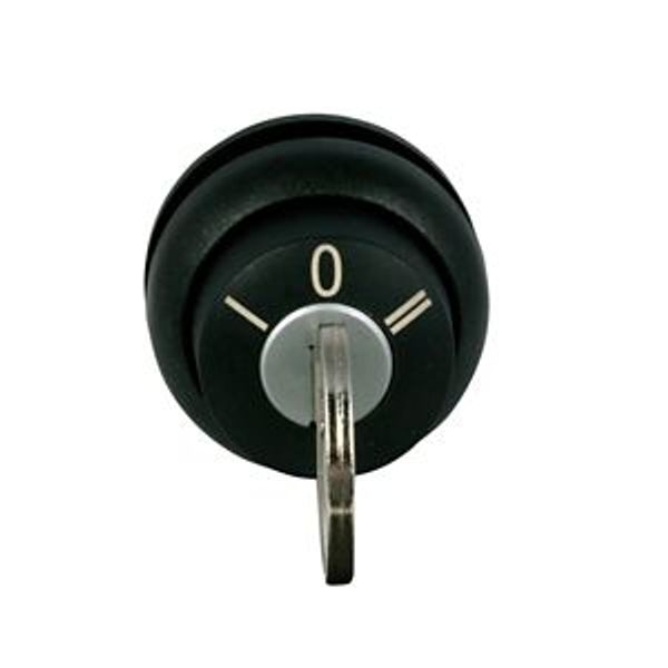 Key-operated actuator, momentary, 3 positions, Key withdrawable: 0, Bezel: black image 8