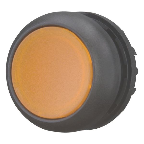 Illuminated pushbutton actuator, RMQ-Titan, Flush, maintained, orange, Blank, Bezel: black image 2