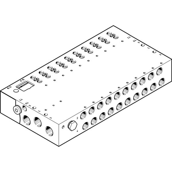 VABM-L1-18W-G38-7-G Manifold rail image 1