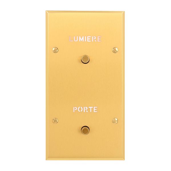 Art d'Arnould universe Memory illuminated push button 2 positions with Door and Light markings - brushed gold image 1