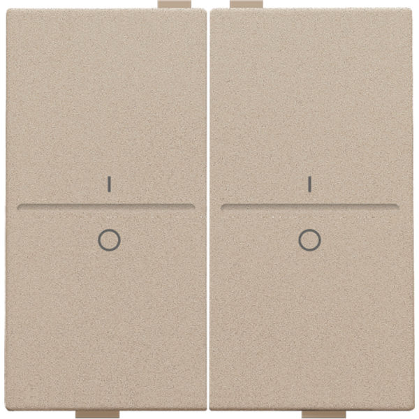 Double key with 'I' and '0' symbols for wireless switch or push button image 1