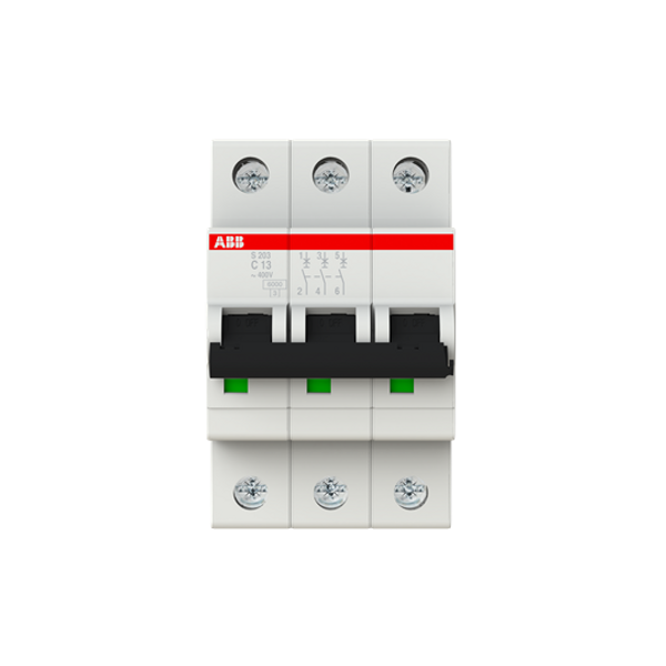 S203-C13 Miniature Circuit Breaker - 3P - C - 13 A image 1