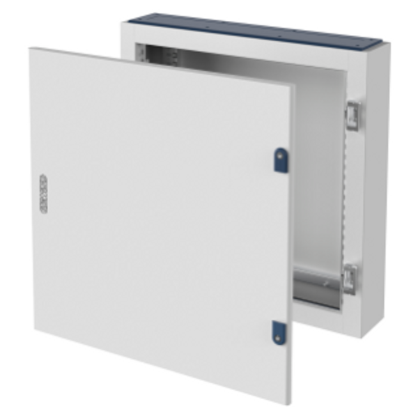 CVX DISTRIBUTION BOARD 160E - SURFACE-MOUNTING - 600x600x170 - IP55 - WITH SOLID SHEET METAL DOOR - 2 LOCKS - WITH EXTRACTABLE FRAME - GREY RAL7035 image 1
