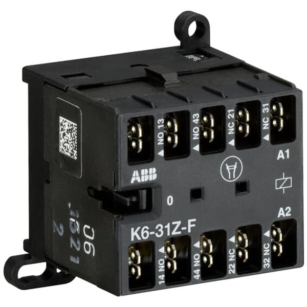 K6-31Z-F-01 Mini Contactor Relay 24V 40-450Hz image 3
