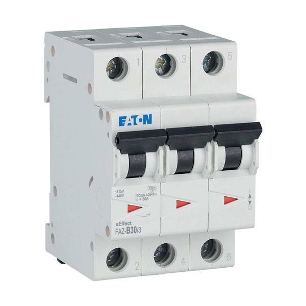 Miniature circuit breaker (MCB), 30 A, 3p, characteristic: B image 10