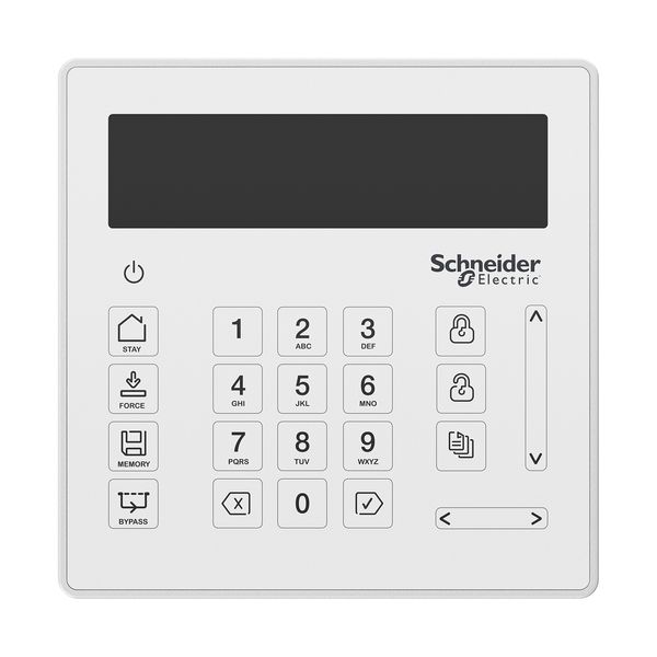 EcoStruxure Security Expe rt LCD touch keypad, whit image 1