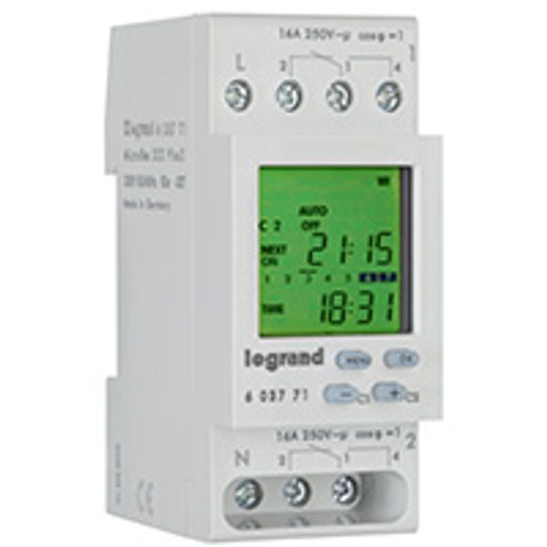 MicroRex D21 Plus digital time switch - 1 channel - English version image 1