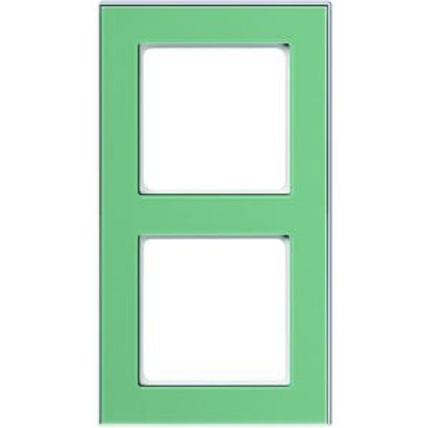 Frame 2-fold Nova elements glass effect, jade - pure white image 1