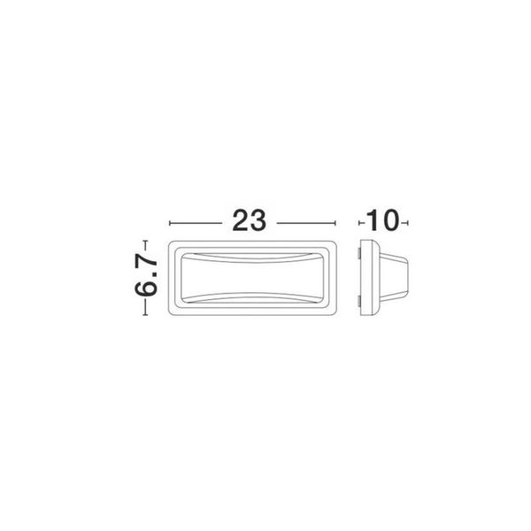 Dark Gray ABS Acrylic White Diffuser LED 6 Watt 480Lm 3000K or 4000K 220-220 Volt 50Hz Beam Angle 48o IP54 AC Driver Included L: 23 W: 10 H: 6.7 cm image 1