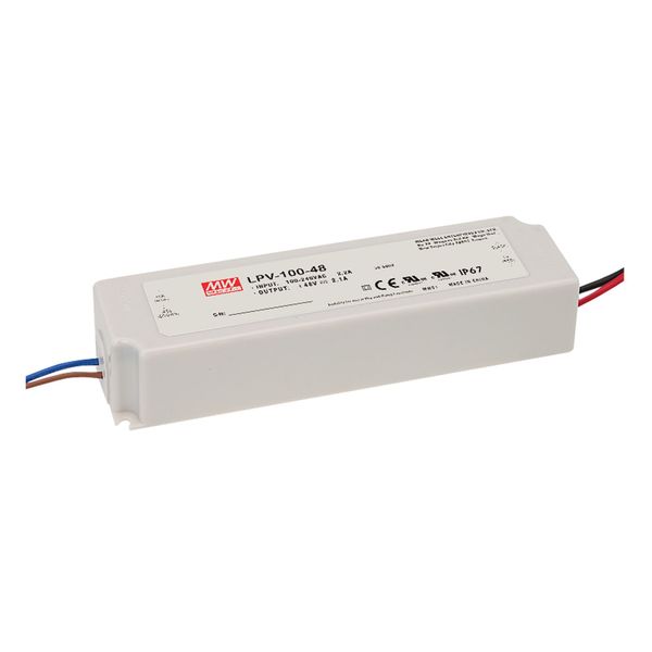 LPV-100-5 Led driver, IP67 60W, 5V, 12A CV, MEAN WELL image 2