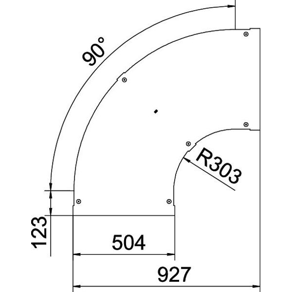 LBD 90 500 R3 A4 90° bend cover with turn buckle B500 image 2