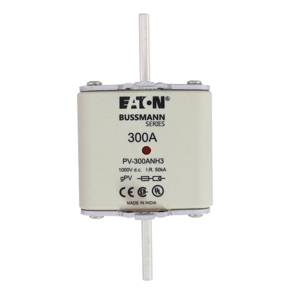 Fuse-link, high speed, 300 A, DC 1000 V, NH3, gPV, UL PV, UL, IEC, dual indicator image 12