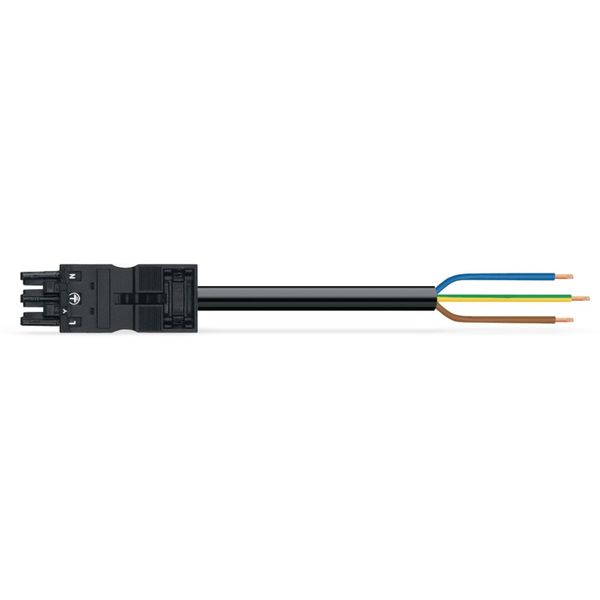 pre-assembled connecting cable Eca Socket/open-ended black image 2