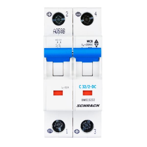 Miniature Circuit Breaker (MCB) DC-C32/2, 10kA image 3