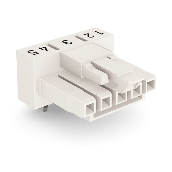 Socket for PCBs angled 5-pole white image 1