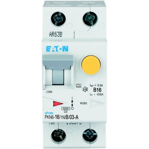 RCD/MCB combination, 16 A, 300 mA, MCB trip characteristic: B, 1p+N, RCD trip characteristic: A image 17