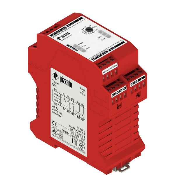 Safety module 3NO instantaneous 2NO re CS AT-14M024 image 1