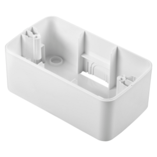 WALL-MOUNTING BOX - FOR TOP SYSTEM PLATE - 4 GANG - CLOUD WHITE - SYSTEM image 1