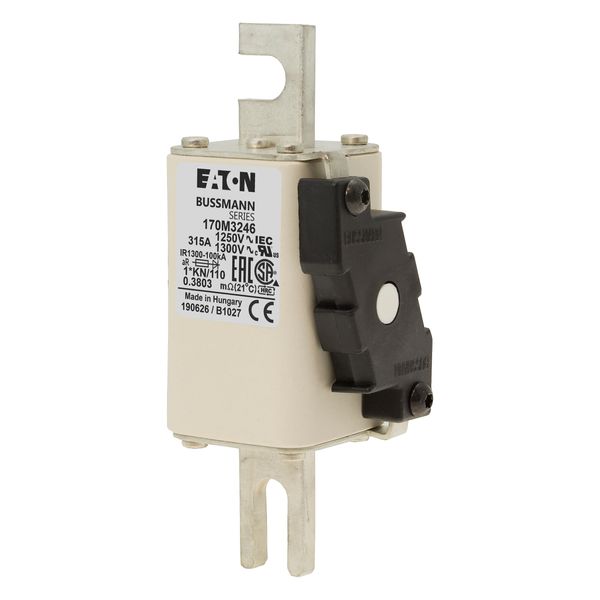 Fuse-link, high speed, 315 A, AC 1250 V, compact size 1, 45 x 58 x 138 mm, aR, DIN, IEC, type K indicator image 5