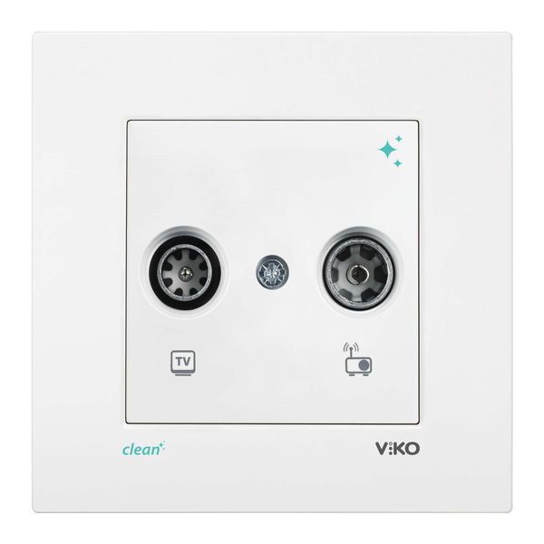 Karre Clean White TV-Radio Socket Transitive (7-12-dB) image 1