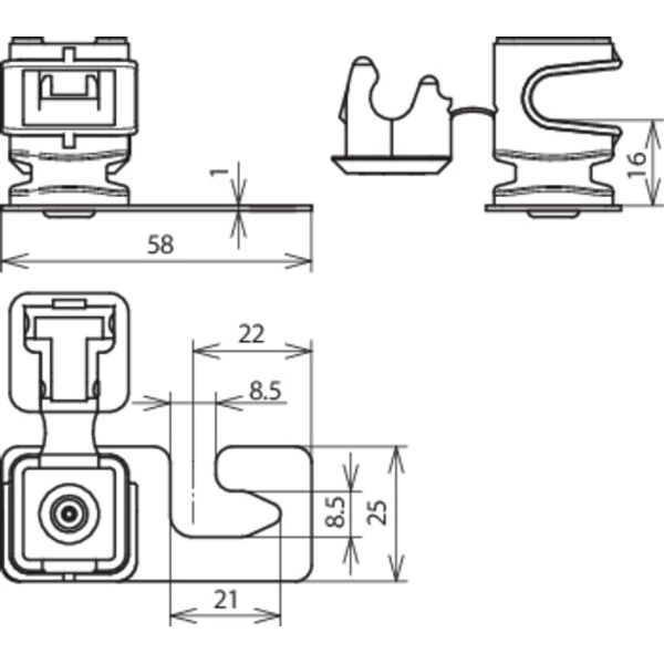 Roof cond. holder f. corrug. sheet roofs prof. 5/8 w. DEHNsnap 8mm StS image 2