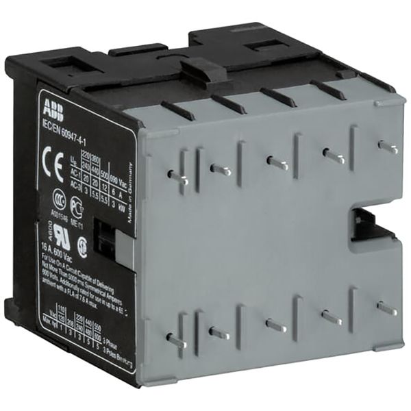 B7-30-10-P-80 Mini Contactor 220 ... 240 V AC - 3 NO - 0 NC - Soldering Pins image 1