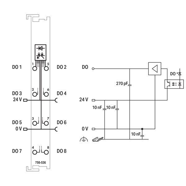 8-channel digital output 24 VDC 0.5 A light gray image 5