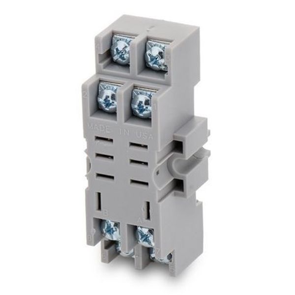 Allen-Bradley, Blade Base Socket, DPDT 700-HF Relays, Panel or DIN Rail Mount, 1-1/64 Inch image 1