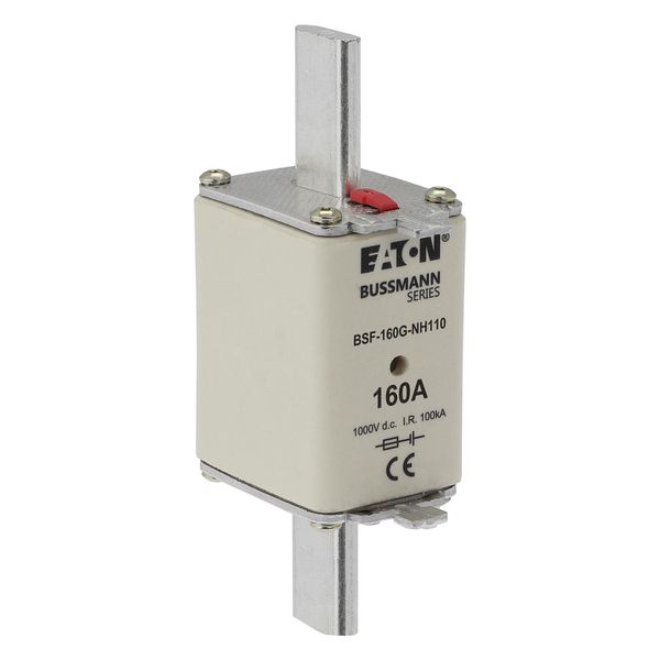 Fuse-link, high speed, 160 A, DC 1000 V, NH1, 40 x 53 x 135 mm, gBat, IEC, blade connection image 20