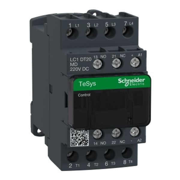 TeSys Deca contactor - 4P(4 NO) - AC-1 - = 440 V 20 A - 220 V DC standard coil image 2