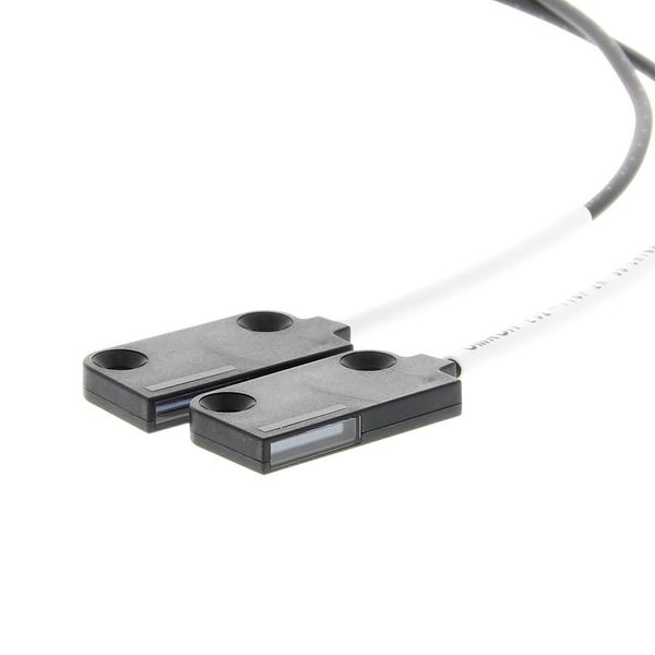 Fiber optic sensor head, through-beam, square, top-view, 11 mm area de image 3