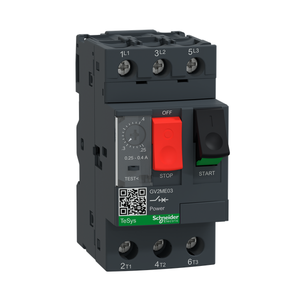 Motor circuit breaker, TeSys Deca, 3P, 0.25-0.4 A, thermal magnetic, screw clamp terminals image 6