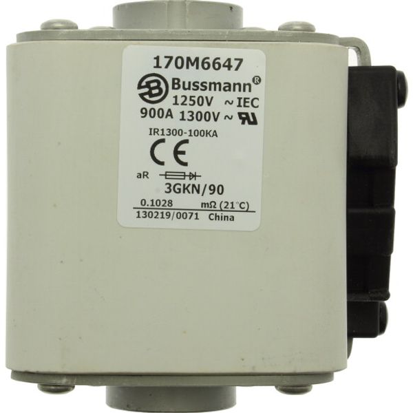 Fuse-link, high speed, 500 A, AC 690 V, size 3, 76 x 92 x 135 mm, aR, IEC, UL, single indicator image 2