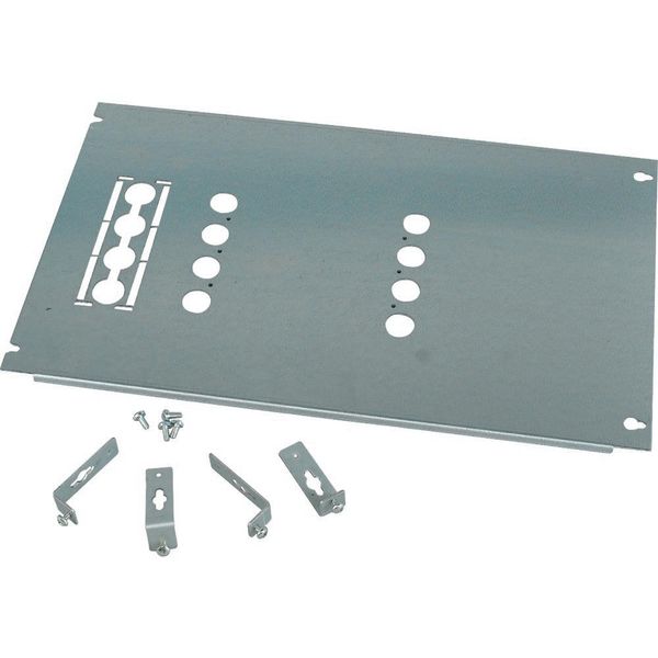 Mounting plate, +mounting kit, for NZM3, vertical, fixed, 3/4p, HxW=600x425mm image 2