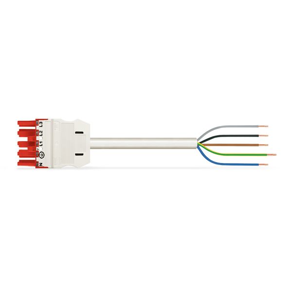 pre-assembled connecting cable Eca Socket/open-ended red image 1