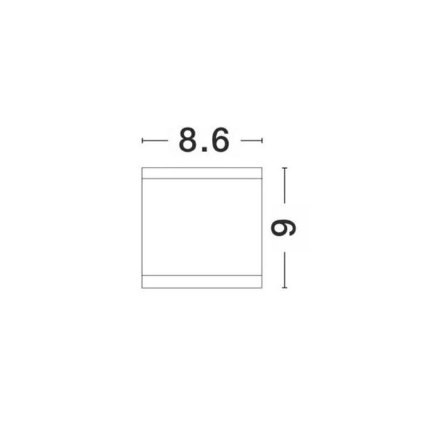 White Die-Casting Aluminium & Glass Diffuser LED GU10 1x7 Watt IP54 220-240 Volt Bulb Excluded L: 8.6 W: 8.6 H: 9 cm image 1