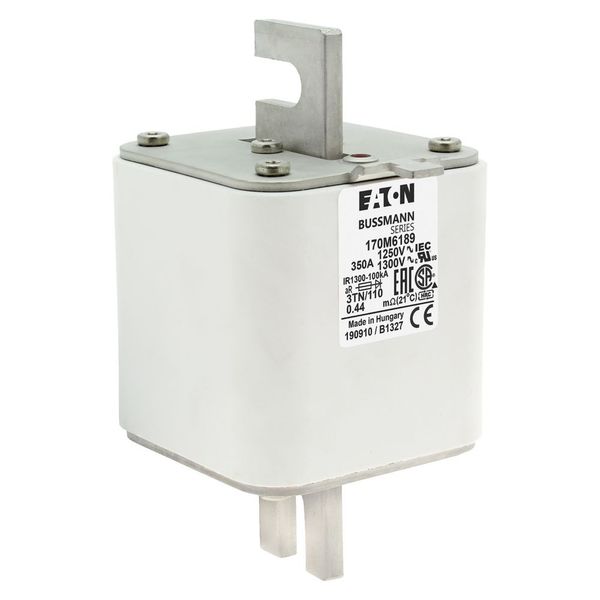 Fuse-link, high speed, 350 A, AC 1250 V, size 3, 76 x 90 x 139 mm, aR, DIN, IEC, single indicator image 19