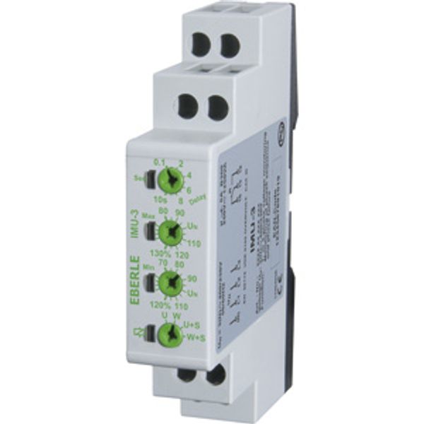 Voltage measuring relay AC 3(N) 400/230V, 1 changeover contact 5A, measuring range: AC 350-520 V / 280-480 V image 2