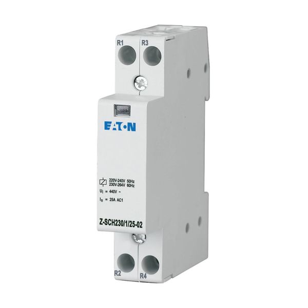 Installation contactor, 230VAC/50Hz, 2 N/C, 25A image 3