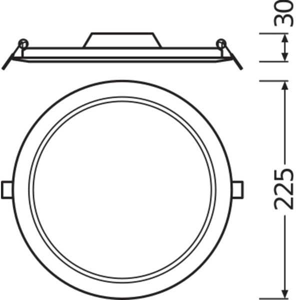 DOWNLIGHT SLIM ROUND 210 18 W 4000 K WT image 6