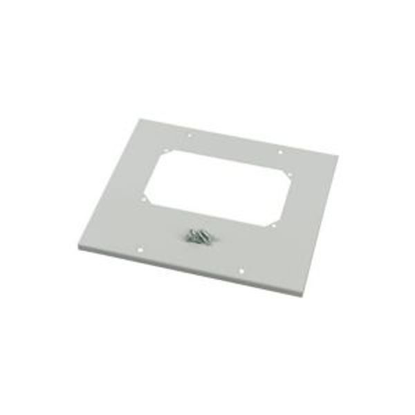 Bottom-/top plate for F3A flanges, for WxD = 425 x 400mm, IP55, grey image 2