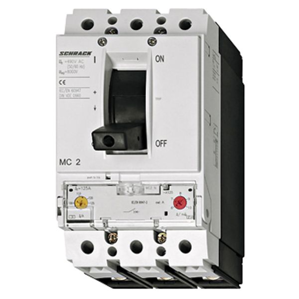 Moulded Case Circuit Breaker Type A, 3-pole, 25kA, 200A image 1