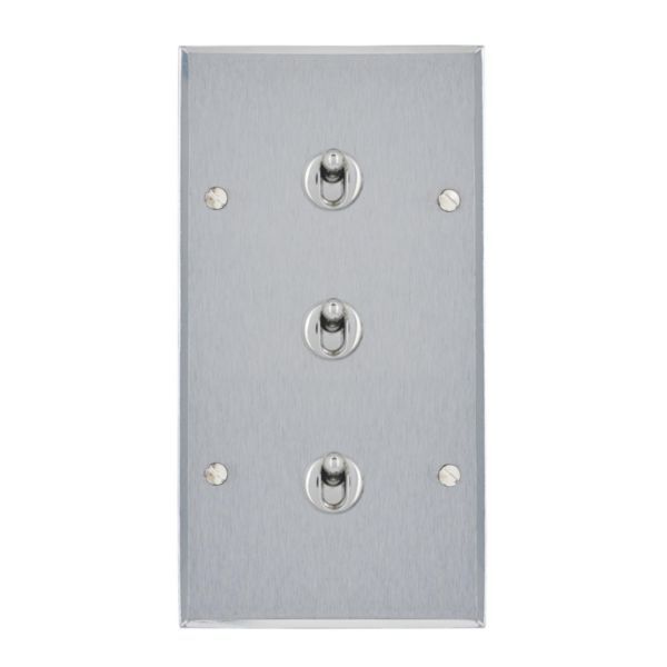 Art d'Arnould universe Memory three two-way or lever switch 10A - brushed steel image 1