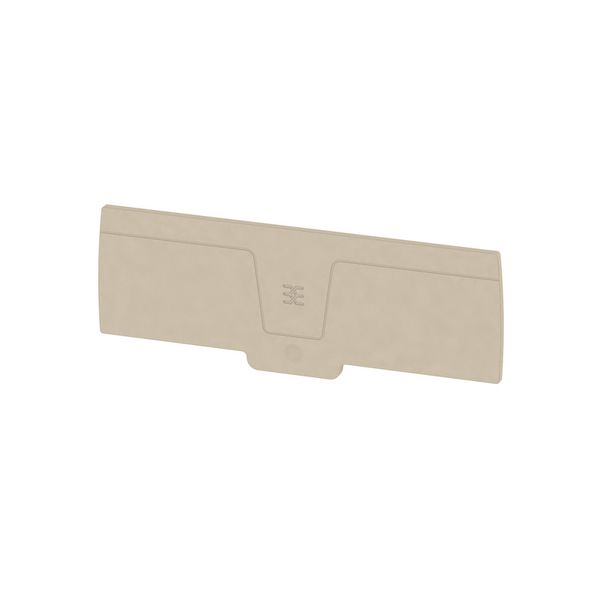 End plate (terminals), 127.75 mm x 2.4 mm, dark beige image 1