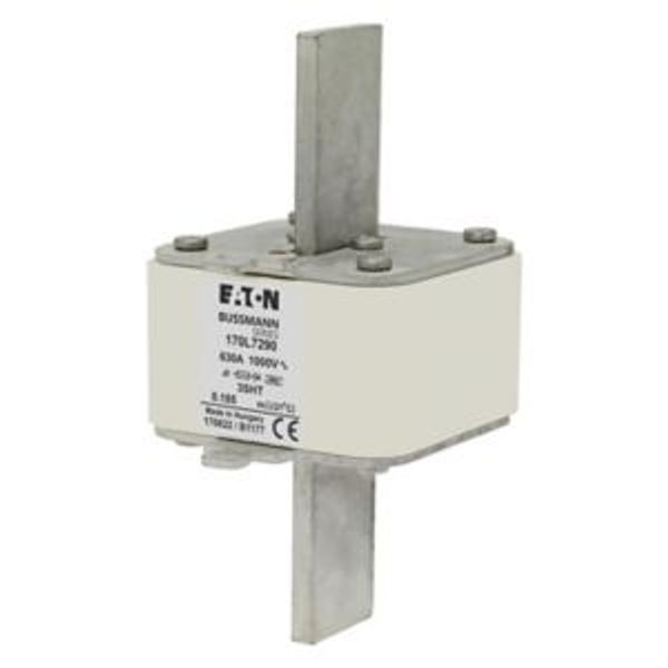 Fuse-link, high speed, 630 A, AC 1000 V, Size 3, 76 x 76 x 150 mm, aR, IEC, single indicator image 4