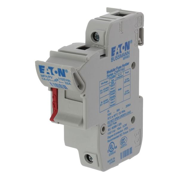 Fuse-holder, high speed, 32 A, DC 1500 V, 14 x 51 mm, 1P, IEC, UL image 10