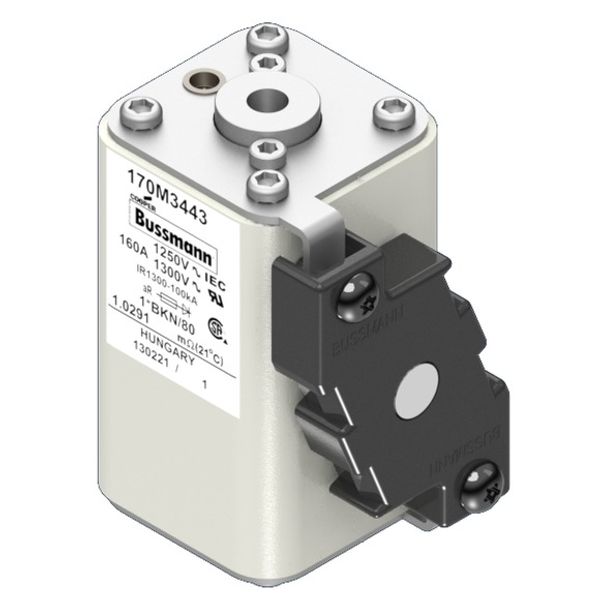 Fuse-link, high speed, 160 A, AC 1250 V, compact size 1, 45 x 59 x 81 mm, aR, IEC, UL, single indicator image 3