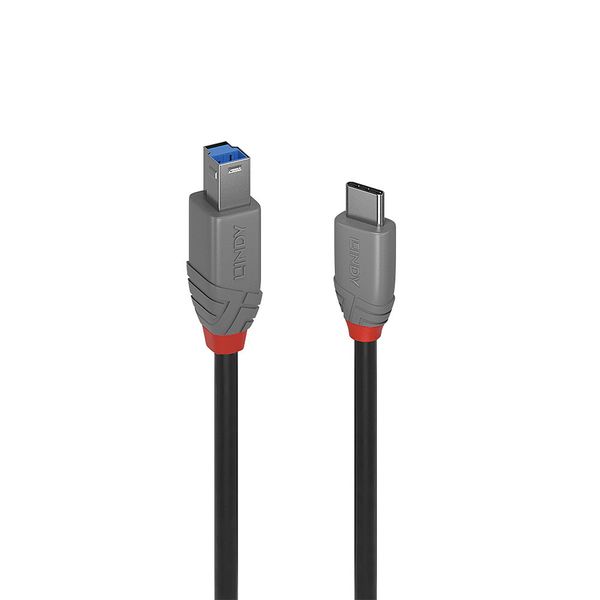 0.5m USB 3.2 Type C to B Cable, 5Gbps, Anthra Line USB Type C Male to B Male image 1