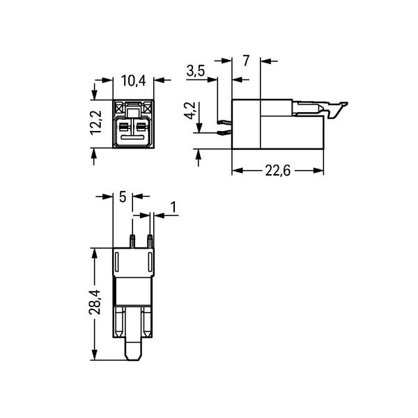 Plug for PCBs straight 2-pole white image 4